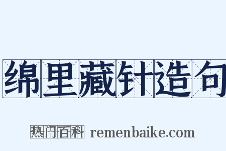 绵里藏针造句是什么意思的图片